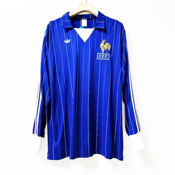 1980-82 France Home Long Sleeve retro football jersey S-2XL