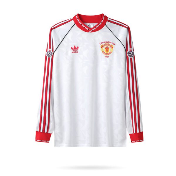 1991 Manchester united (LS) CUP WINNERS CUP Final retro football jersey S-2XL