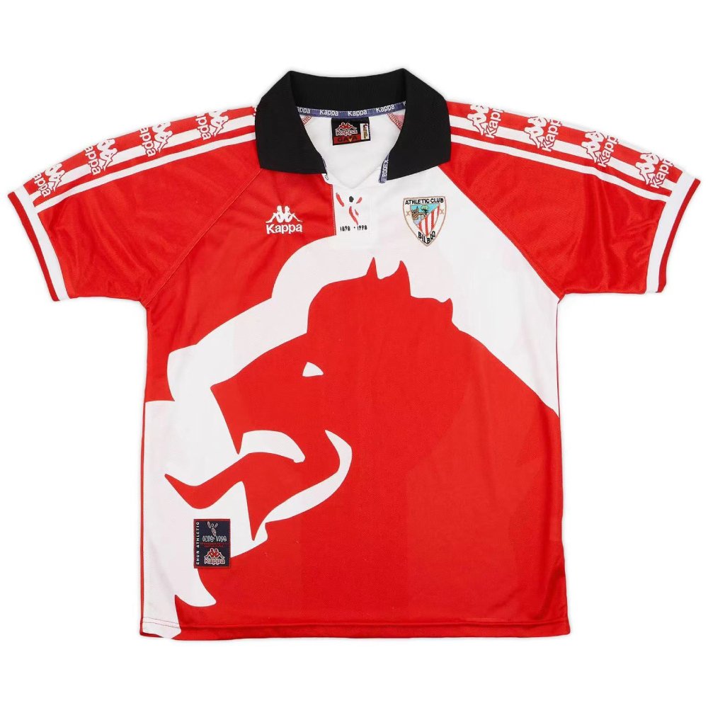 1997-98 Athletic Bilbao Kappa Centenary Home retro soccer jerseya S-2XL