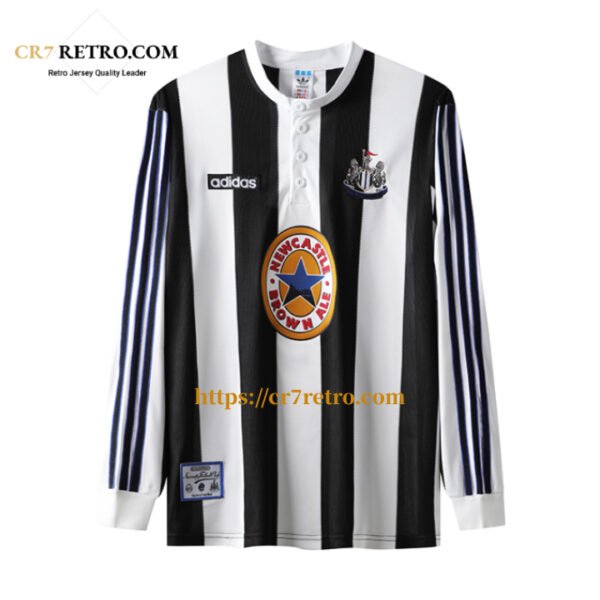 1995-97 Newcastle United home jersey long sleeve retro football shirt