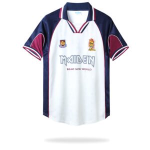 1999 -2001 West Ham x Iron Maiden Away retro football jersey