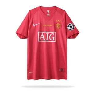 2008 Manchester united Home Euro Three Stars retro football jersey