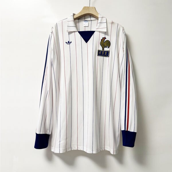 1980-82 France away long sleeve retro football jersey