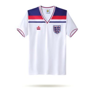 1982 England Home retro football jersey