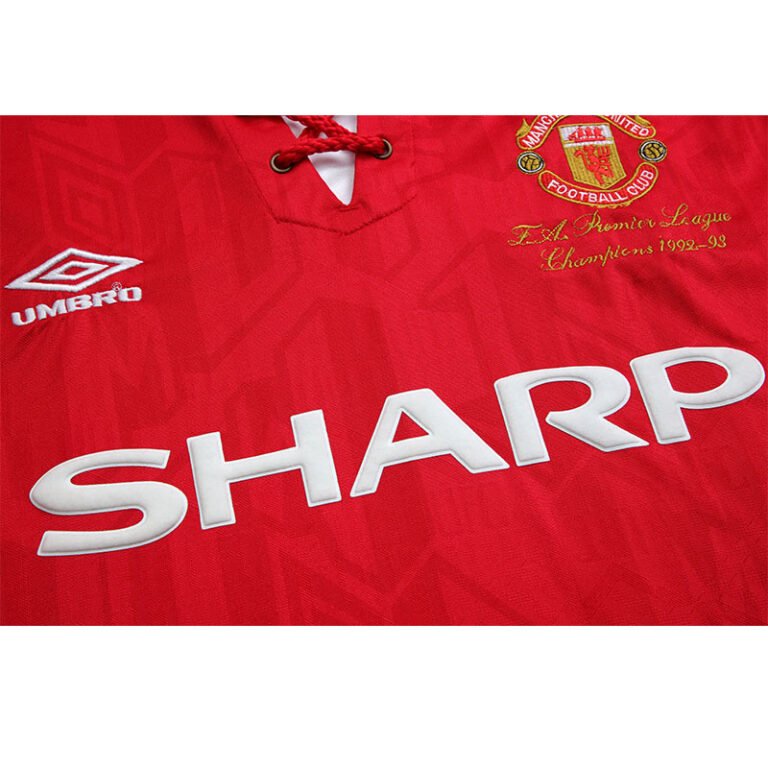 1992-1993 Manchester United Champion Home retro football jersey