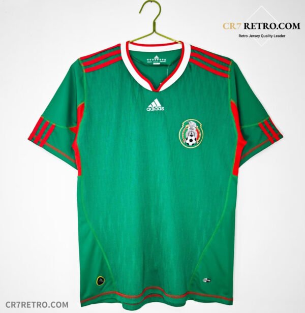 2010 season Mexico home retro football shirt