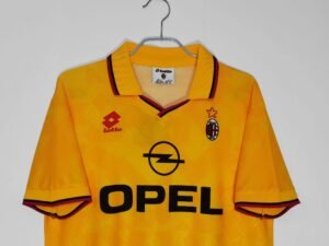 1995/96 AC Milan Simone #20 Away Retro Jersey – Featuring the iconic away kit design and Simone's #20 jersey from AC Milan's 1995/96 season.