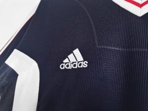 1998 Yugoslavia Home Football Jersey – Classic retro football shirt featuring the iconic blue design worn in the 1998 World Cup.