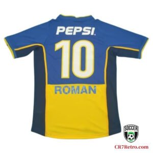 2002/03 Boca Juniors Boquita Home Jersey Camiseta PEPSI – The official Boca home jersey, a perfect reproduction of the classic design with the PEPSI sponsor logo.