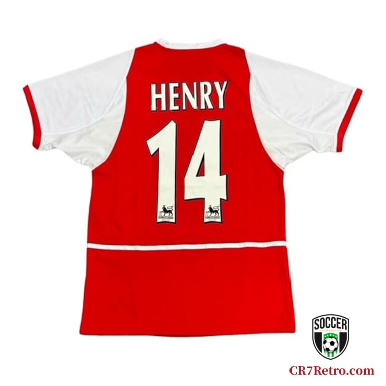 2002/04 Arsenal Home Henry #14 Classic Retro Jersey – Henry Arsenal classic shirt, perfect for fan collections and wearing, a tribute to Arsenal’s peak moments.
