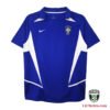 2002 Brazil away retro jersey, classic blue design, tribute to Ronaldo and Brazil’s World Cup history.