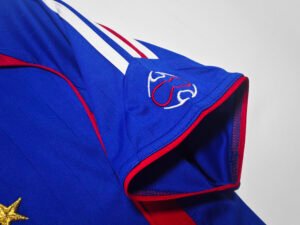 2006 France Home WC ‘06 Retro Soccer Jersey featuring the classic blue design worn by Zidane and the French national team during the 2006 World Cup.