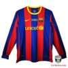 2010/11 Barcelona Home Jersey Long sleeve Messi #10 – Classic retro Barça shirt from the iconic season when Messi led the club to Champions League glory.