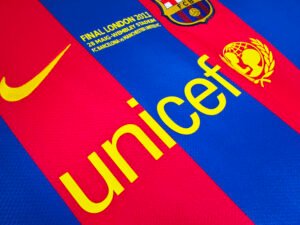 2010/11 Barcelona Home Jersey Messi #10 – Classic retro Barça shirt from the iconic season when Messi led the club to Champions League glory.