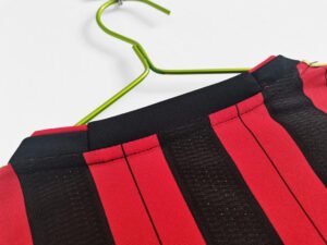 2013/14 AC Milan Home Long Sleeve Mario Balotelli #45 Retro Jersey – Classic red and black striped kit with official name and number.