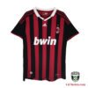 2009/10 AC Milan home retro football jersey with classic Rossoneri design