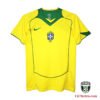 Brazil 2004/06 Ronaldinho home jersey, classic yellow Brazil football shirt with #10.