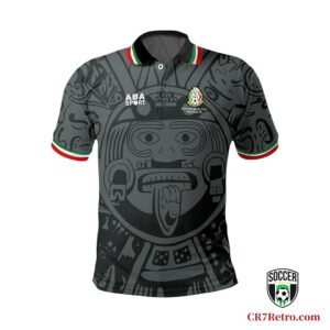 Mexico Black Retro Jersey 1998 - Front View | Classic Mexican Soccer Shirt