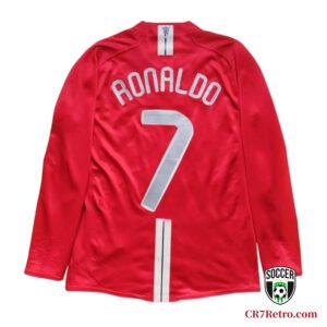 Cristiano Ronaldo 07/08 Manchester United Retro Long Sleeve Jersey