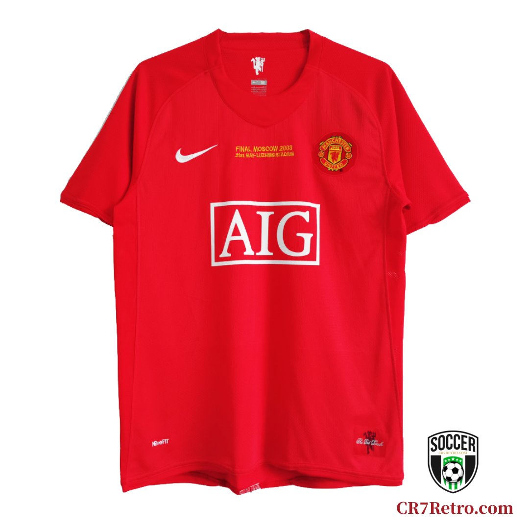 Ronaldo #7 Man U Retro Red Short Sleeve 07/08 Jersey – Manchester United Home Kit