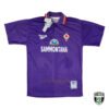 Gabriel Batistuta wearing the 1996 Fiorentina home match worn jersey