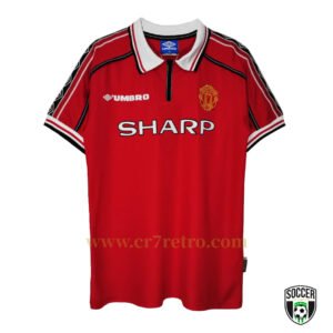 1998/99 Manchester United Home Jersey – 1999 Treble-Winning Classic Football Shirt