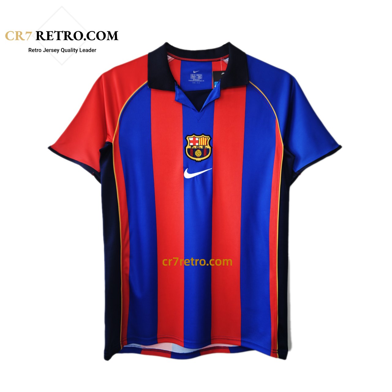 2001/02 Barcelona Home Retro Jersey front view, vintage football shirt