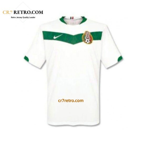 2006 Mexico Away Retro Jersey - Vintage football shirt with green and white design