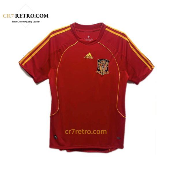 2008 Spain home retro jersey – classic football shirt with vintage design