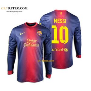 2012/13 Barcelona Home Long Sleeve Retro Jersey - Vintage Football Shirt