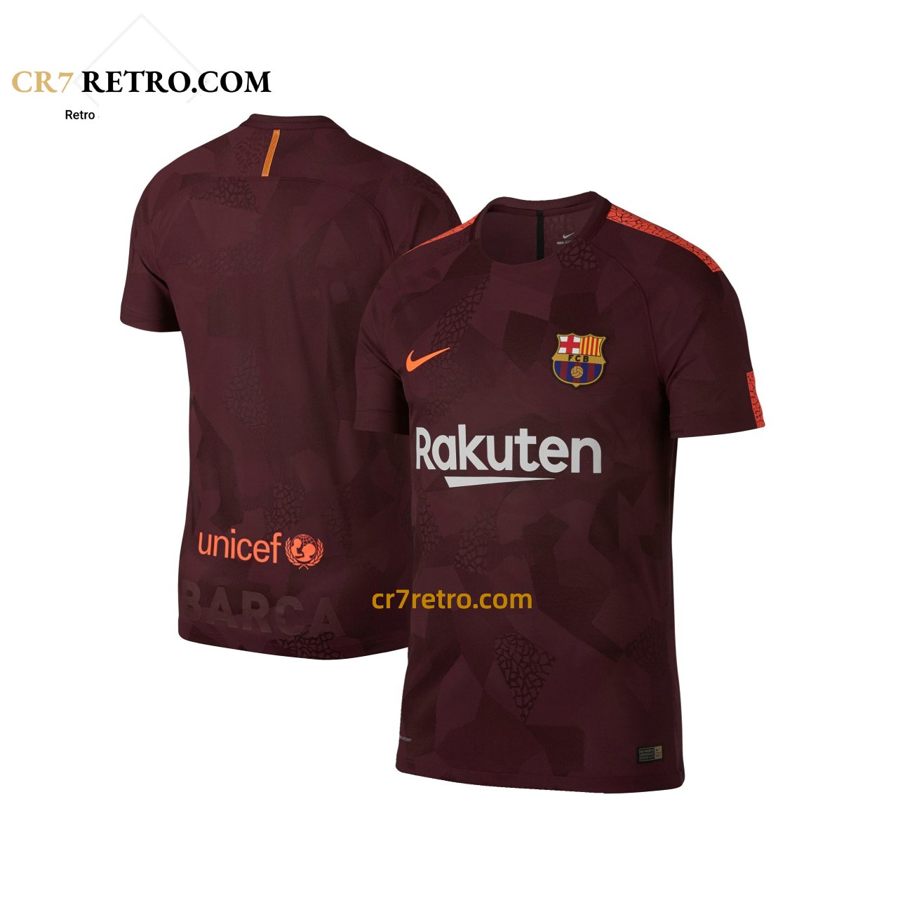 2017/18 Barcelona Third Retro Jersey - Vintage design with bold colors and classic styling.