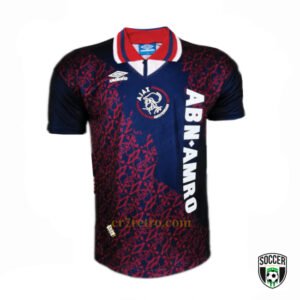 Retro Ajax 1995 Champions League home jersey with UCL patches