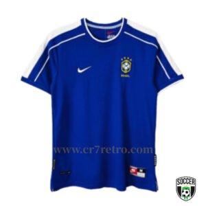 1998 Ronaldo #9 Brazil vintage World Cup away football jersey – retro replica shirt