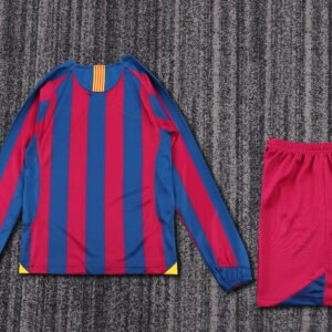 Kids Retro Barcelona Home Jersey 2005/06 Long Sleeve