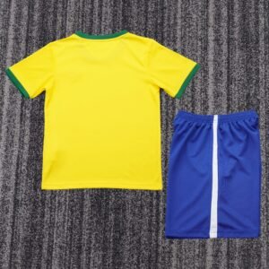 Kids Retro Brazil Home Jersey Yellow 1970