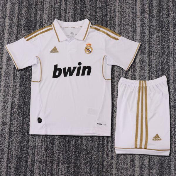 Kids Retro Real Madrid Home Jersey 2011/12