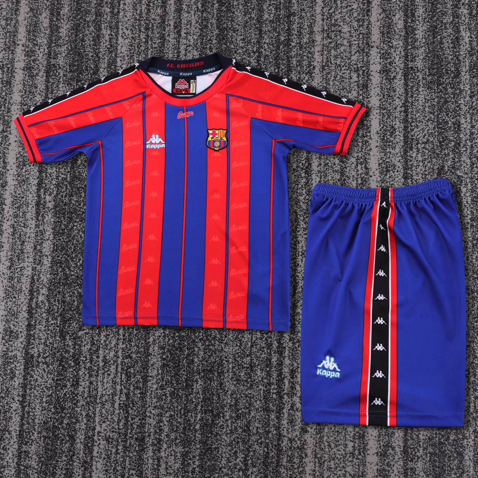 Kids Retro Barcelona Home Jersey 1997/98