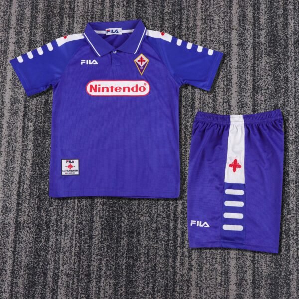Kids Retro Fiorentina Home Jersey Kit 1998/99