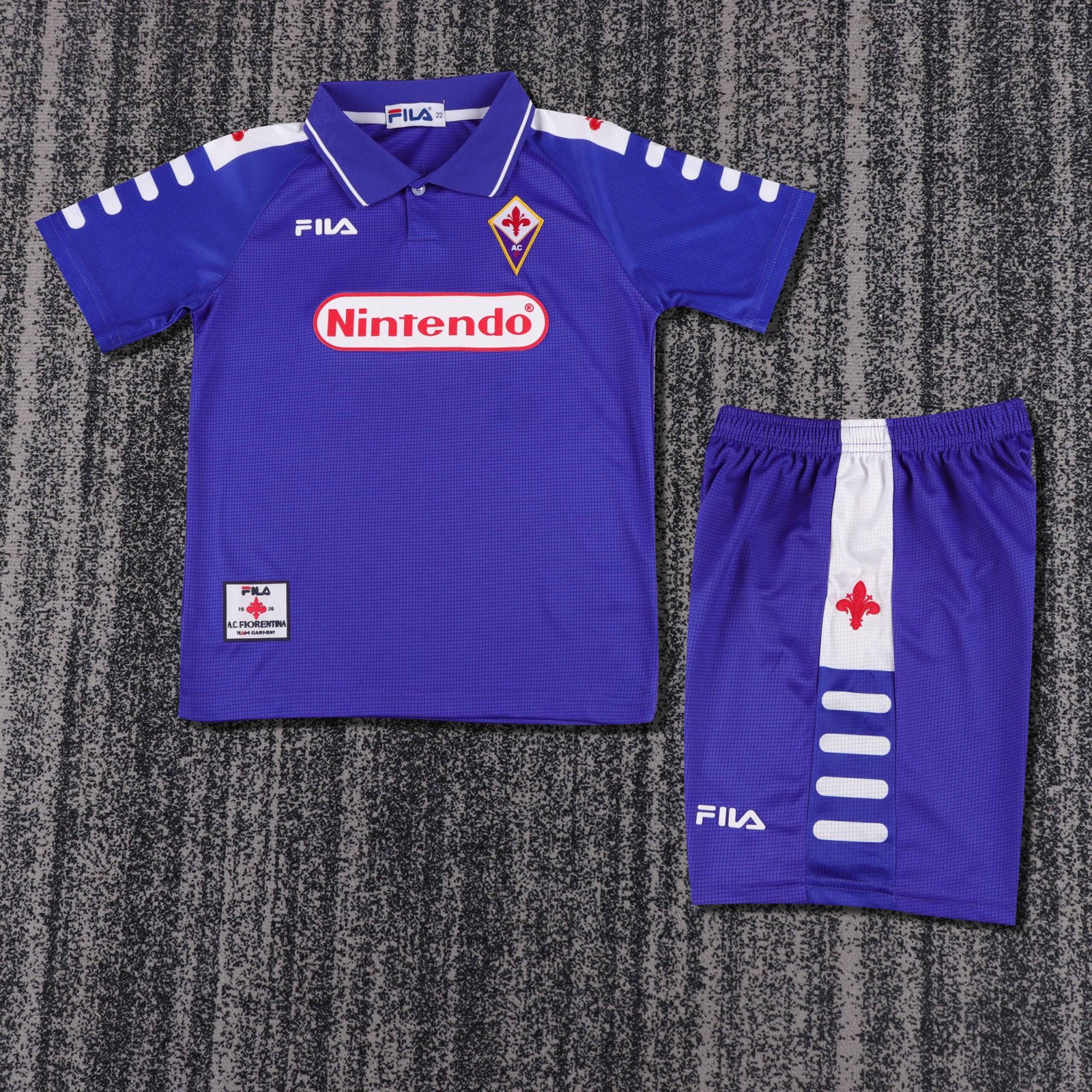 Kids Retro Fiorentina Home Jersey Kit 1998/99