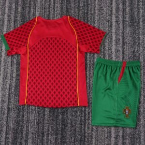 Kids Retro Portugal Home Jersey 2004