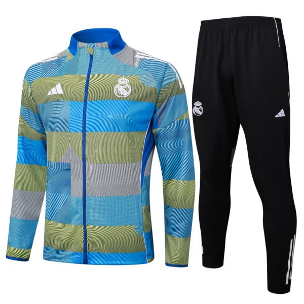 Real Madrid Training Jacket Blue Green Inkjet Kit 2025/26