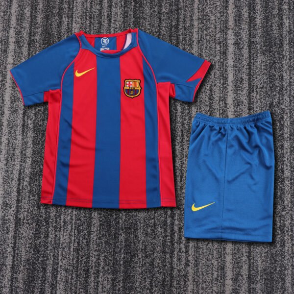 Kids Retro Barcelona Home Jersey 2004/05