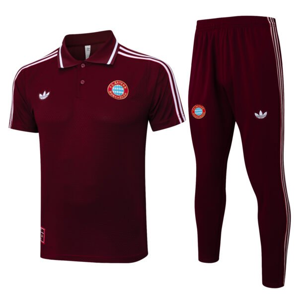 Bayern Munich Training POLO Deep Red Retro Kit 2025/26