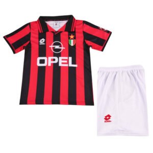 Kids Retro AC Milan Home Jersey Kit 1996/97
