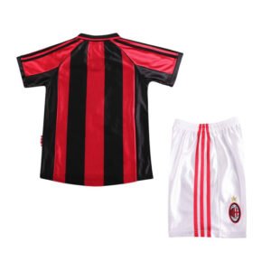 Kids Retro AC Milan Home Jersey Kit 1998/99