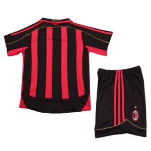Kids Retro AC Milan Home Jersey Kit 2006/07