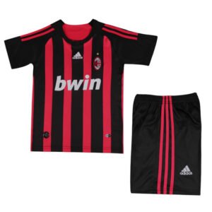 Kids Retro AC Milan Home Jersey Kit 2008/09