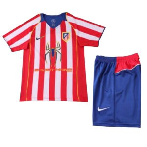 Kids Retro Atletico Madrid Home Jersey 2004/05