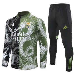 Real Madrid Training Kit Jacket Black Green 2025/26