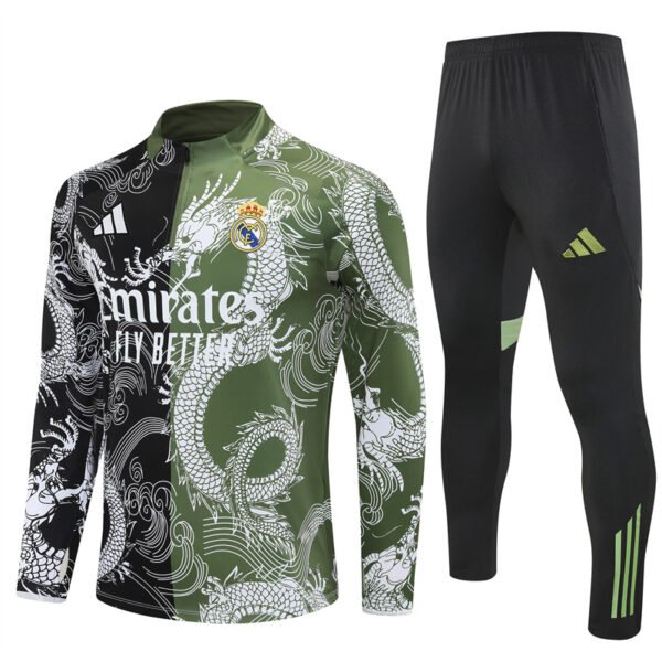 Real Madrid Training Kit Jacket Black Green 2025/26